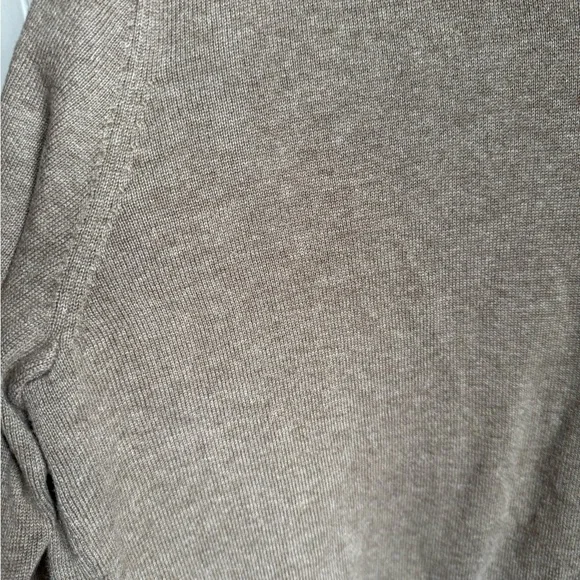Jos. A. Bank Traveler 1/4 Zip Sweater XL Tan Pullover Performance Knit - Picture 4 of 5